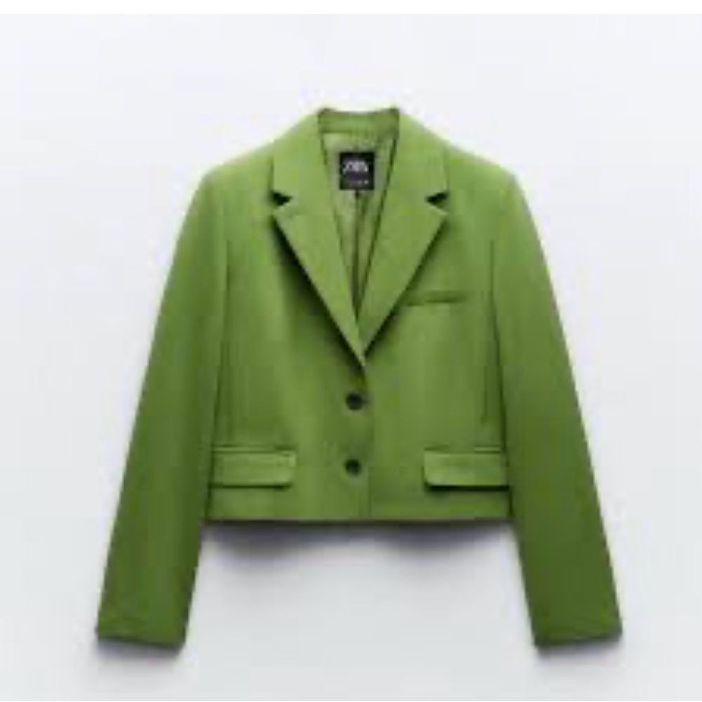 Zara Women's Vibrant Green Suit Jacket